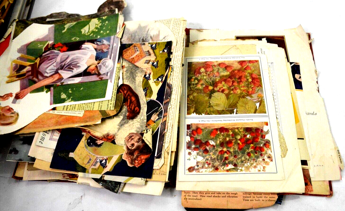 Turn of the Century Scrap Book Trimmings 187 Pieces 1910-20s