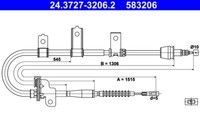 ATE Handbremsseil Links FüR KIA Picanto 1.0-1.1 04.04-09.11 OE 59760-07310