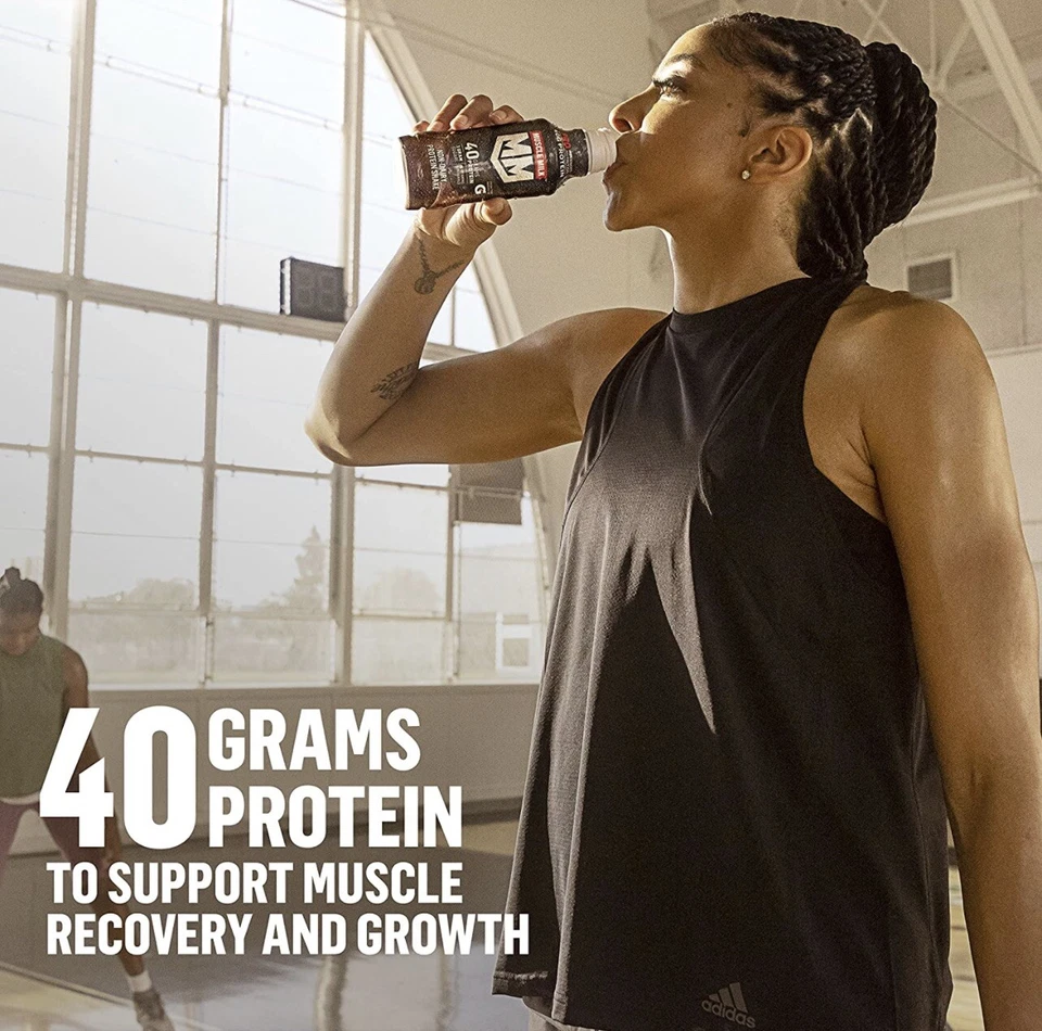 Batido de proteínas Muscle Milk Pro Advanced Nutrition, chocolate Knockout, 14 fl oz Foto 4 de 4