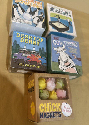 Silly Fun Mini Kits Desktop  Office Figures Games  5 New- Gifts Gags Vintage