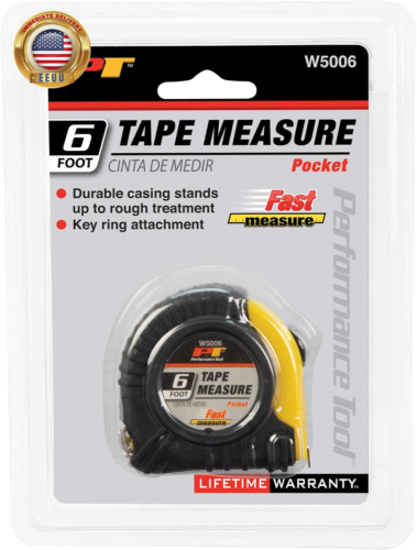 W5006 Pocket Size Tape Measure with Key Ring Attachment - Durable Casing for Rou - Picture 1 of 12