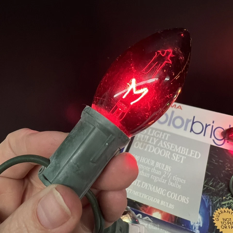 Juego de 3 NOMA Antiguo Color Brillante 25 Luces Exterior Conjunto Multicolor Foto 2 de 4