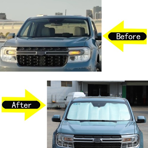 Silver Rolling Custom Sun Shade for Ford Maverick Heat Screen Wind shield Shade - Picture 4 of 21