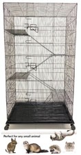 X-Large Critter Metal Cage 5 Level Narrow Wire Space For Rats,Chinchillas,Ferret