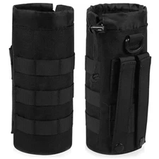 Tactical Water Bottle Pouch Molle Pouch Adjustable Drawstring Bottle Holder Bag