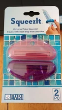 Evri Squeezit Tube Squeezer 2 Count Pink / Purple