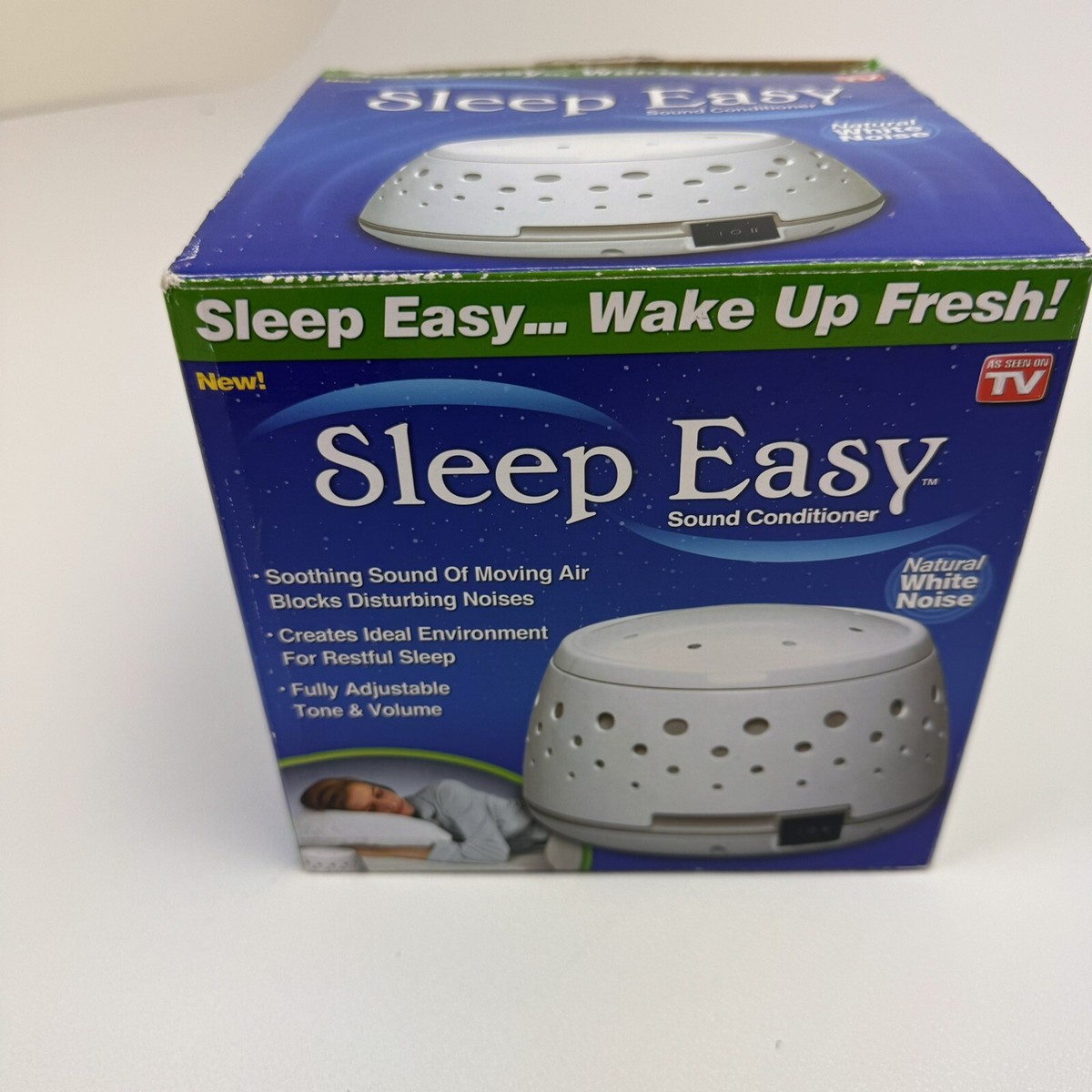 Sleep Easy T12 2-Speed White Noise Sound Screen Machine Fan