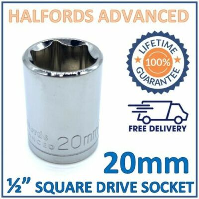 #ad Halfords Advanced 20mm 1 2quot; Square Drive 6 Point Socket New Lifetime Guarantee GBP 6.79