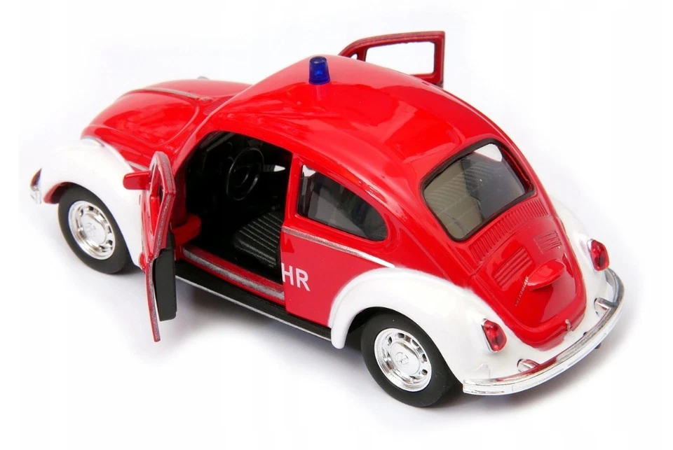 Welly Volkswagen Maggiolino Fire Deparment Rosso Scala 1:34 1:39 Auto 4,5... - Immagine 3 di 4