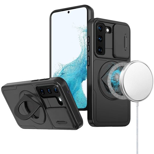For Apple iPhone 16 Plus Full Coverage Camera MagSafe Compatible Ring Stand Case - Picture 10 of 41