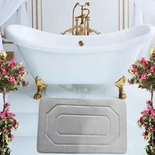 20x30 Inch Memory Foam Mat Super Absorbent Bath Mat Bathroom Floor Mat Gray