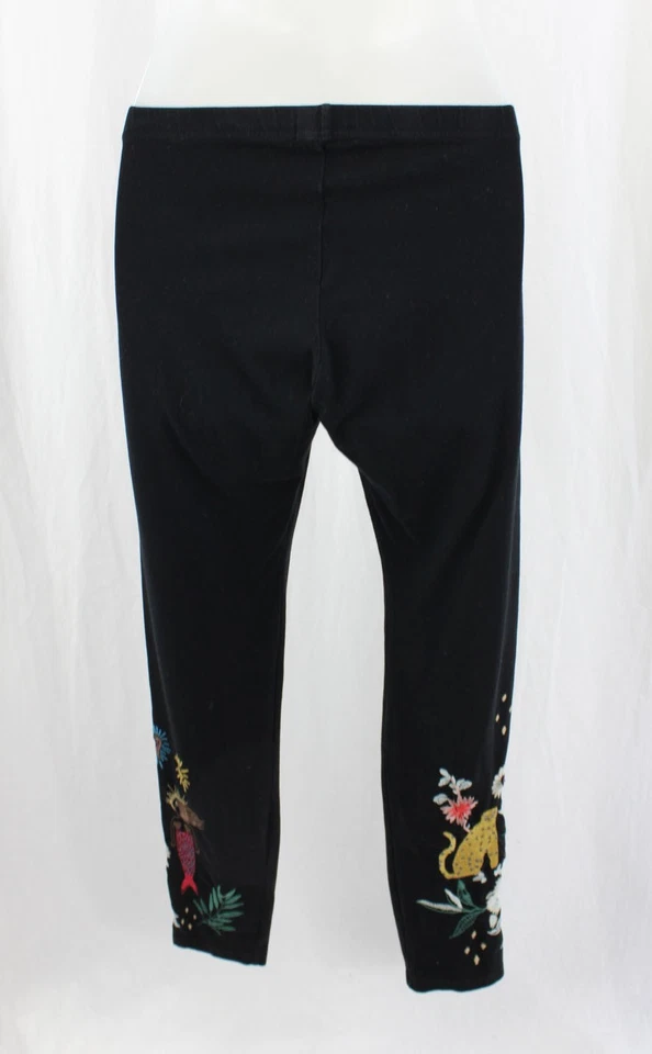 Leggings para mujer Johnny Was negros dorados estampado multi bordado mezcla de algodón M Foto 2 de 4