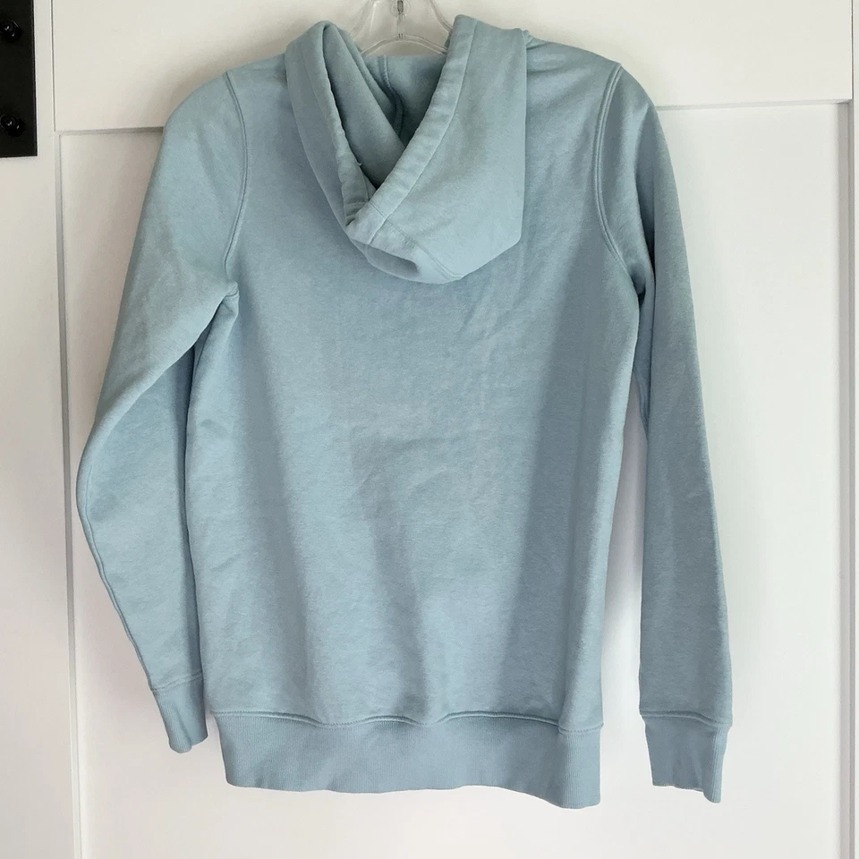 Pullover polar Dickies para mujer talla XS de peso pesado marca de palabras azul claro ropa de trabajo Foto 3 de 4