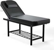 Professional Massage Bed Massage Table with Adjustable Backrest w/ Storage Space