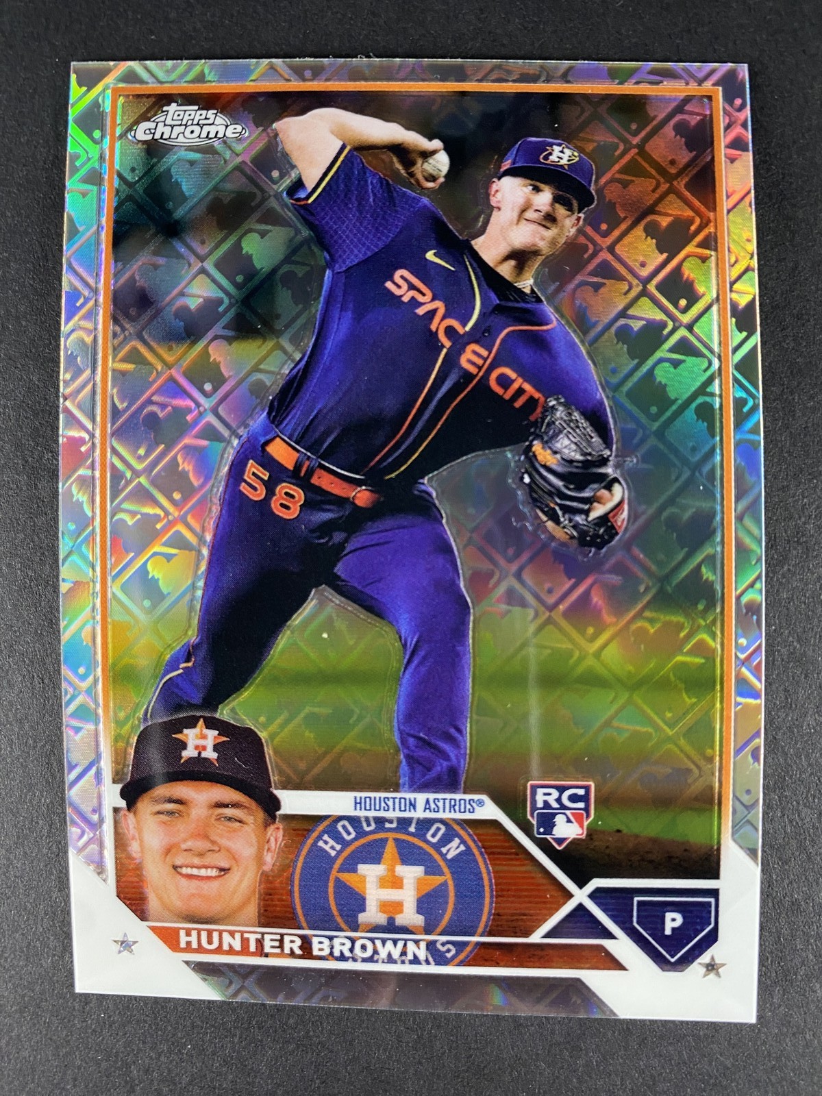 Hunter Brown 2023 Topps Chrome Logofractor Edition #197 RC Houston Astros