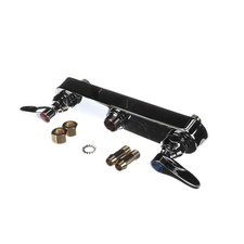 T S Brass B-1120-LN Workboard Faucet, 8" Deck Mount, Lever Handles, Less Nozzle