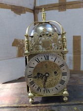 Victorian Period Double Fusee Bell Striking Brass Lantern Table Clock