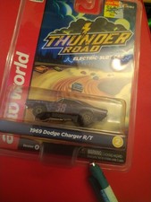 Thunderjet 1969 Dodge Charger Dark Blue Thunder Road HO Scale Slot Auto World