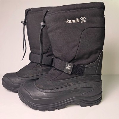 Kamik Greenbay 4 Wide Winter Boots Women's Black Nylon Waterproof Mid-calf - 10