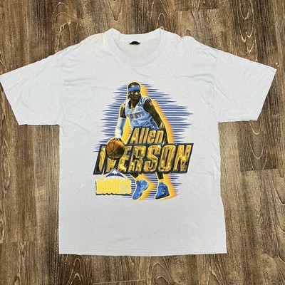 Vintage Denver Nuggets Shirt Mens XL Blue NBA Basketball Vintage Allen Iverson