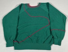 Vintage Pannill XL Green Pink Swirl USA Made Sweatshirt Pullover Top