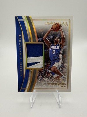 2022 Immaculate Tyrese Maxey Remarkable Jerseys Patch 7 /10 GOLD 76ers