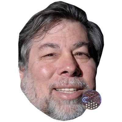 Steve Wozniak Promi Maske, flaches Kartengesicht, Kostüm Maske