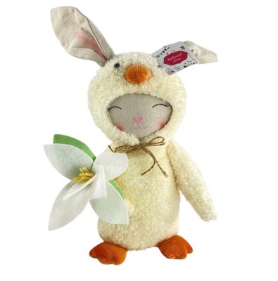 NEW Cottontail Lane Easter Bunny w/Chick Costume Plush Weighted Home Decor