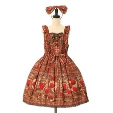 Preview of Baby, The Stars Shine Bright Brown JSK Lolita Dress with Ribbon Headband