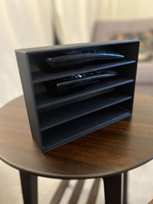 TV Remote Control Holder Table Storage Box 4 Shelves Mini Bookshelf Keep It Tidy