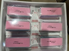 Double-Sided Nail Buffer Set Pink Manual Remove Ridges Manicure Pedicure Tool