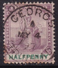 TIMBRE POSTAL TRINIDAD / OBLITÉRATION "CEDROS TRINIDAD" 1897