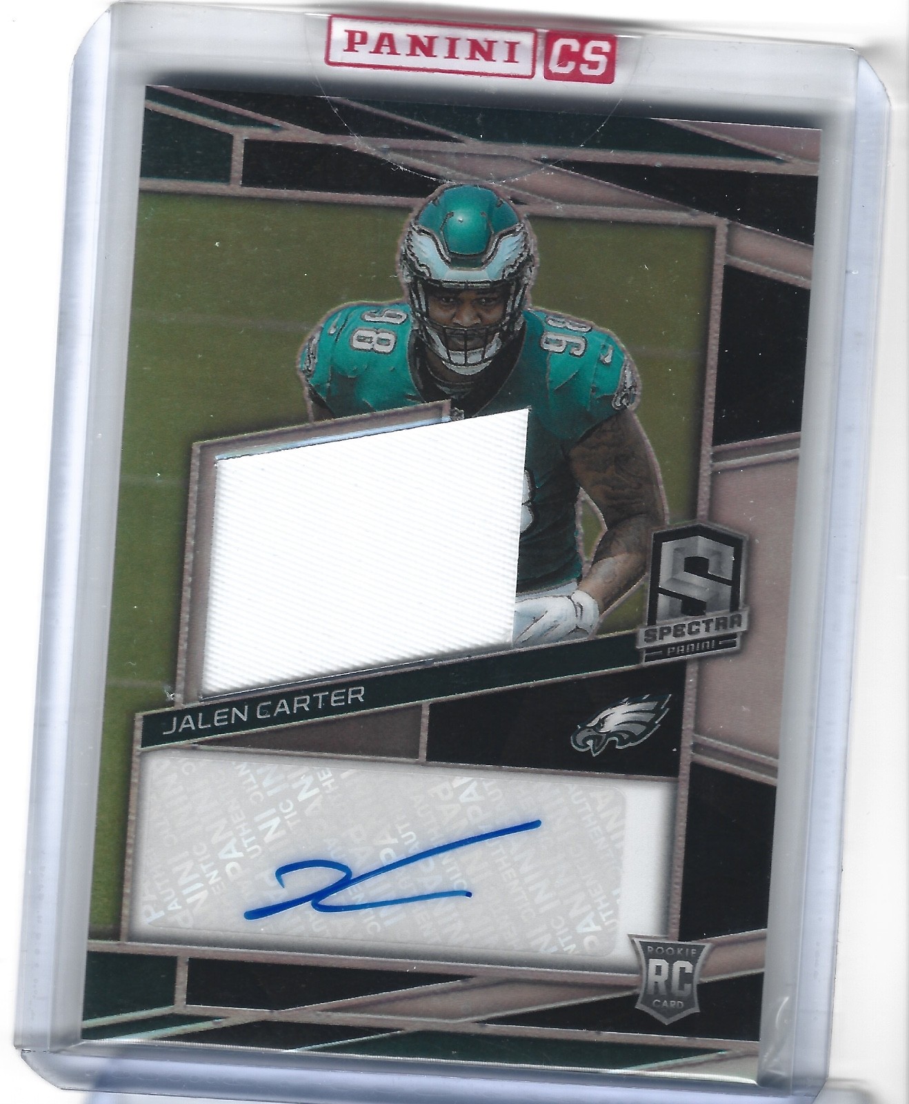 2023 Spectra Jalen Carter #214 Rookie Patch Auto RPA /99 Eagles