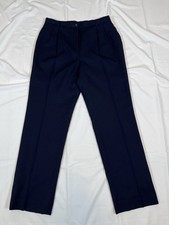Vintage Pendleton Virgin Wool Blend Dress Pant Navy Women Sz 10P Classic Career