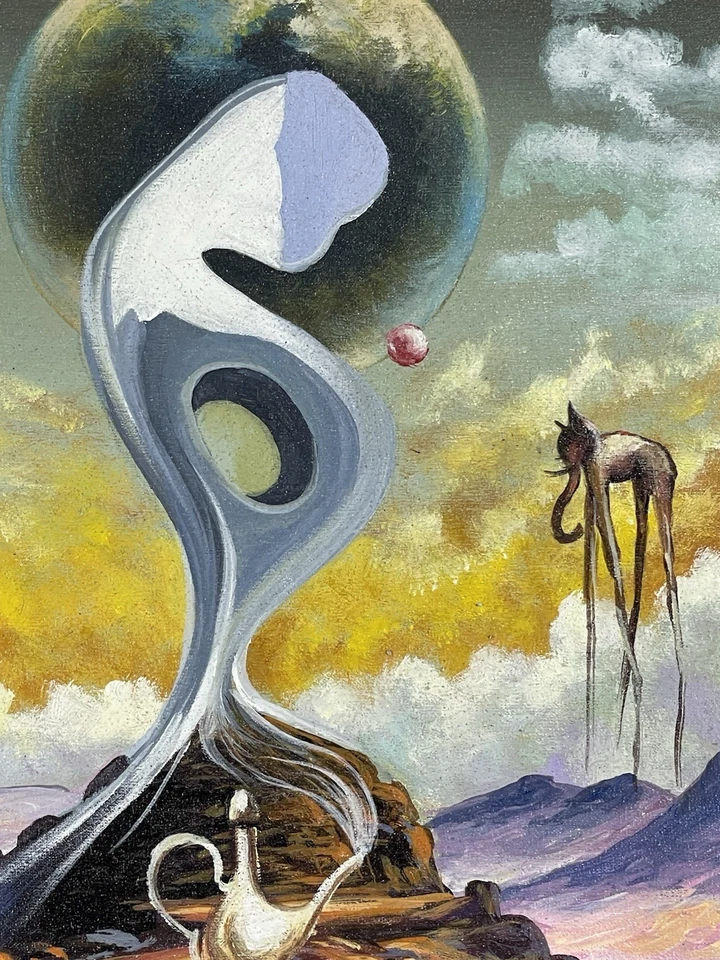 Salvador Dali Oil On Canvas (Handmade) signed and stamped Framed - Image 4 of 4