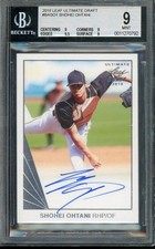 2018 SHOHEI OHTANI ROOKIE ON-CARD AUTO Leaf Ultimate Draft BASO1 BGS 9 (10 AUTO)
