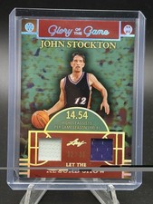 2025 Leaf Glory of the Game John Stockton LR-9 Game Used Jersey Relic  32/35