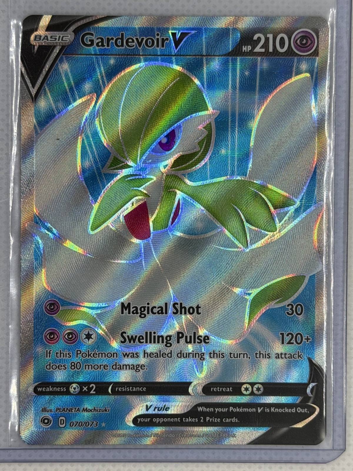 Gardevoir V 70/73 Full Art Ultra Rare Holo Champion's Path Pokemon TCG