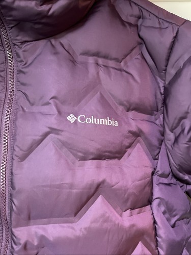 Women XL Columbia Walker Mill FS Long Jacket Hood Purple Puffer Duck Down New - Picture 5 of 19