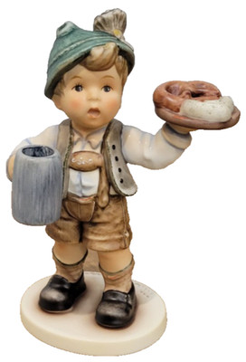 Hummel Country Figurine First Issue 2344 Sausage Pretzel 6'' Germany With Box