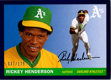 Rickey Henderson 2020 Topps Archives 1955 Purple /175 #11 NM