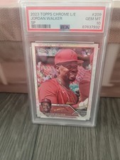 JORDAN WALKER - 2023 TOPPS CHROME LOGOFRACTOR IMAGE VARIATION PSA 10 POP 2!
