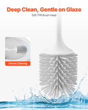 Toilet Brush and Holder Set, RV  Toilets White  Grey 