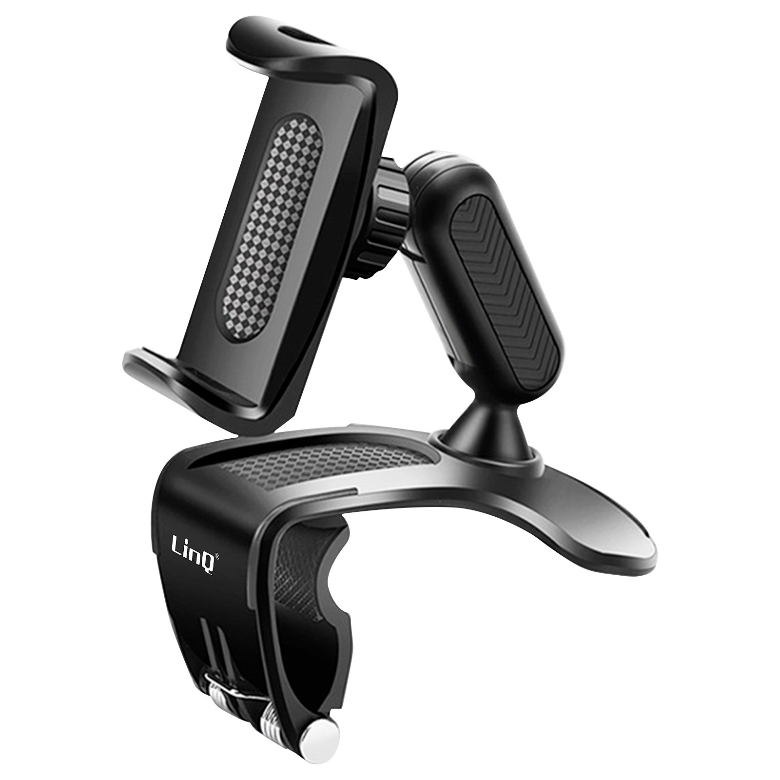 Support de smartphone LinQ pour tableau de bord de voiture ultra stable noir
