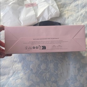 Agent Provocateur Small Pink Shopping Bag with Black Handles