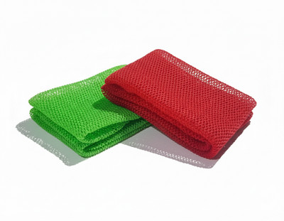 2-Pack Authentic African Sapo Exfoliating Net Sponge: 2 Long Nylon Sponges