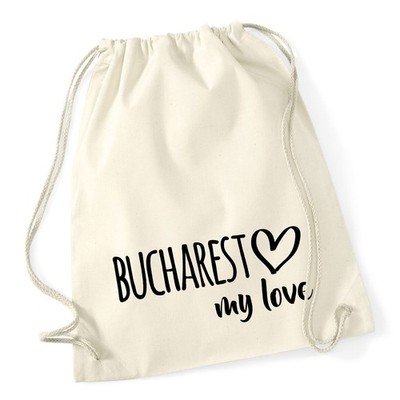 Turnbeutel Bucharest my love Geschenkidee Bucharest Geschenk Präsent Mitbringsel