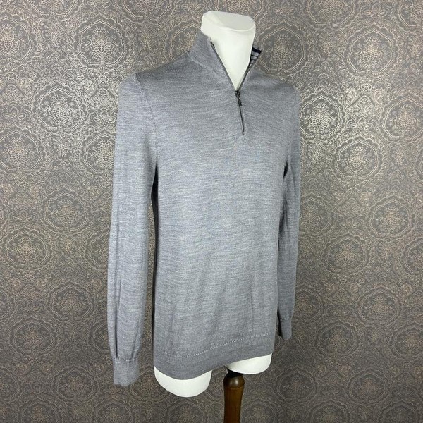 Men Nicole Farhi Sweater Silver Wool M