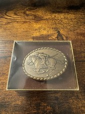 Vintage 1981 Mervyn  s Pony Express Rider Commemorative Belt Buckle