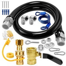 1675KIT48 Safety System Kit, 48" Mobile Gas Hose Connector with 2 Elbows, 3/4"